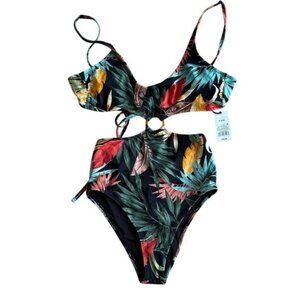 Shade and Shore Monokini Tropical Print NWT Womens Size 4-6